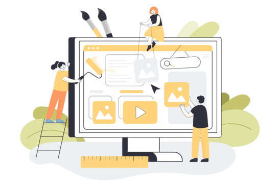 pngtree creative mini designers changing website interface png image 6321326 1